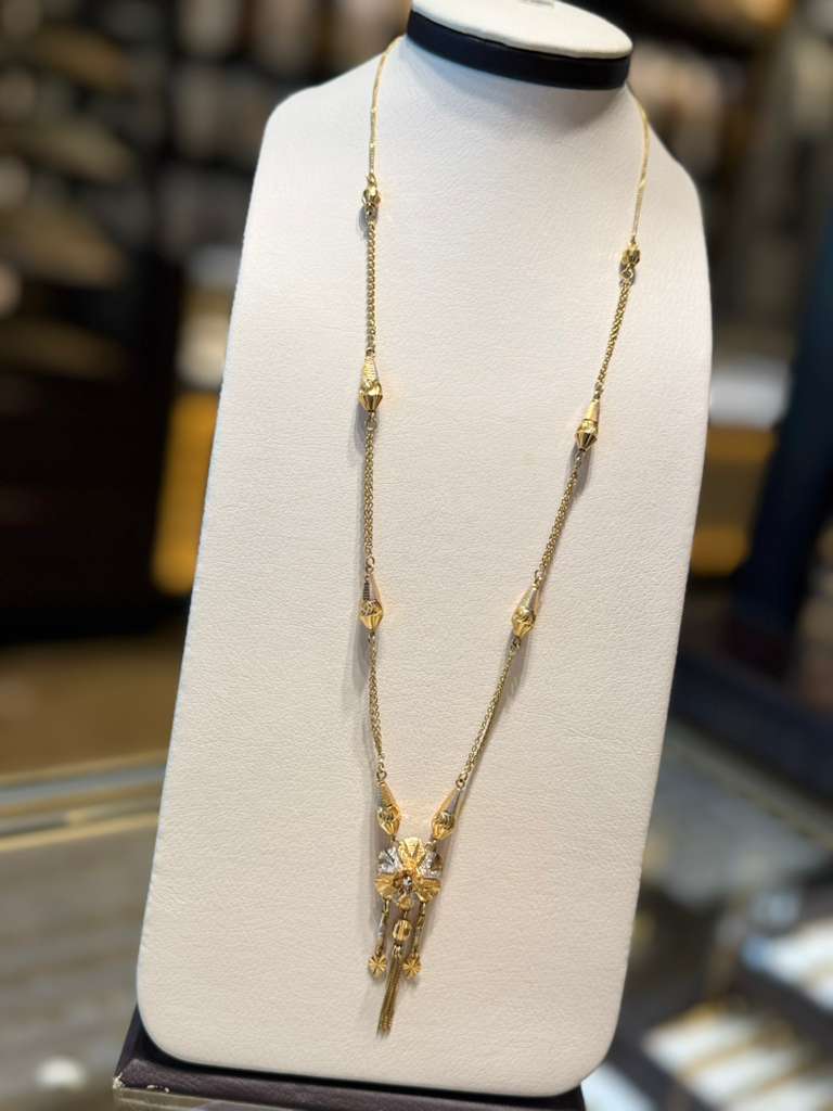 21K Gold Long Necklace - SB28980